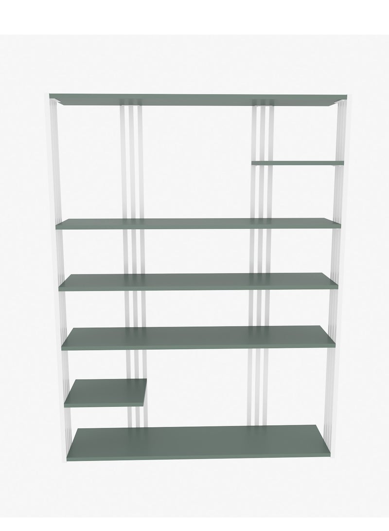Decorotika Jeni 160 cm tall Manufactured Wood Bookcase | Bookshelf, Storage Rack - Image 2