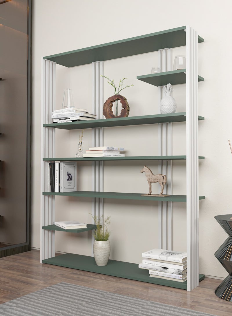 Decorotika Jeni 160 cm tall Manufactured Wood Bookcase | Bookshelf, Storage Rack - Image 3
