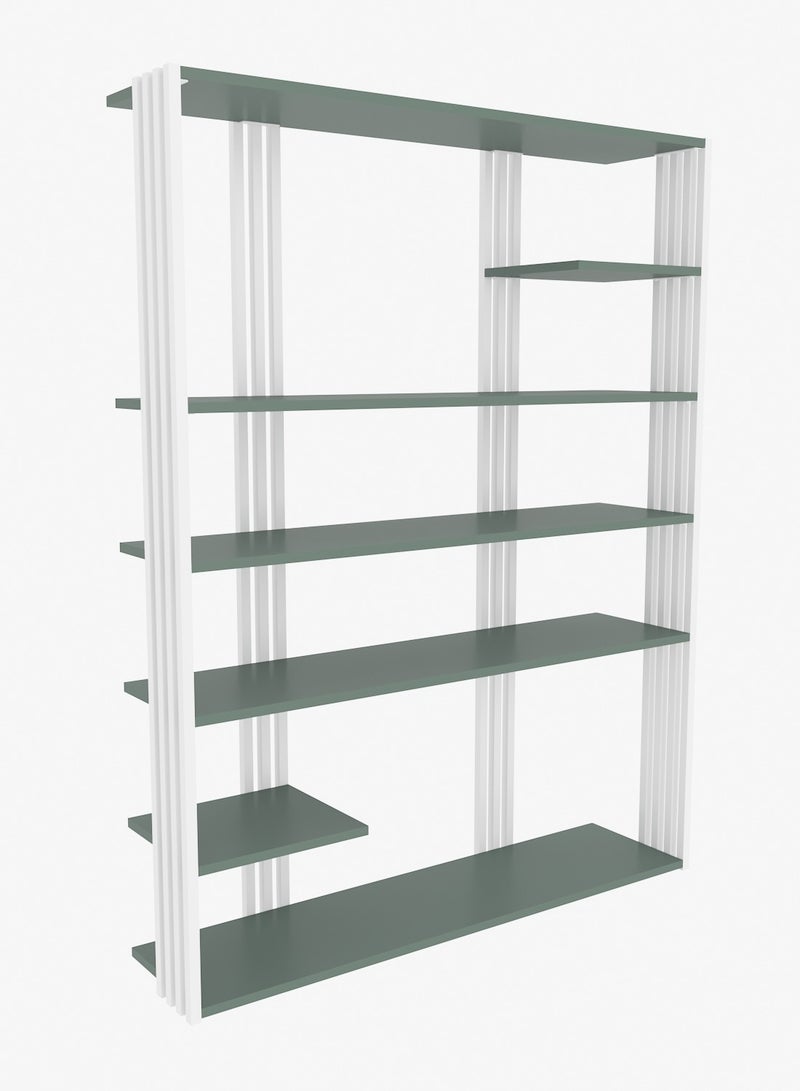 Decorotika Jeni 160 cm tall Manufactured Wood Bookcase | Bookshelf, Storage Rack - Image 5