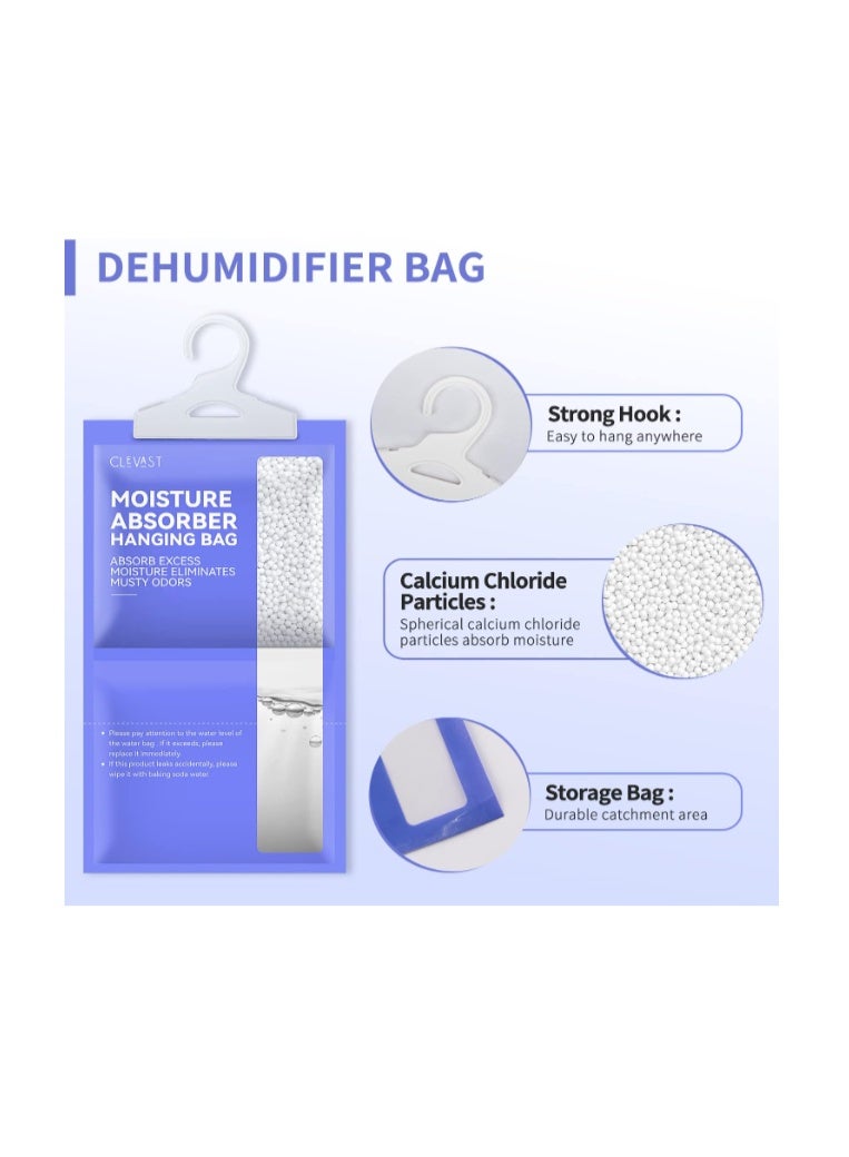 CLEVAST Moisture Absorbers Packets (230g/pack) - 10 Pack, Hanging Closet Dehumidifier Bags, Desiccant, Closet Dehumidifiers with Fragrance Free - Image 4