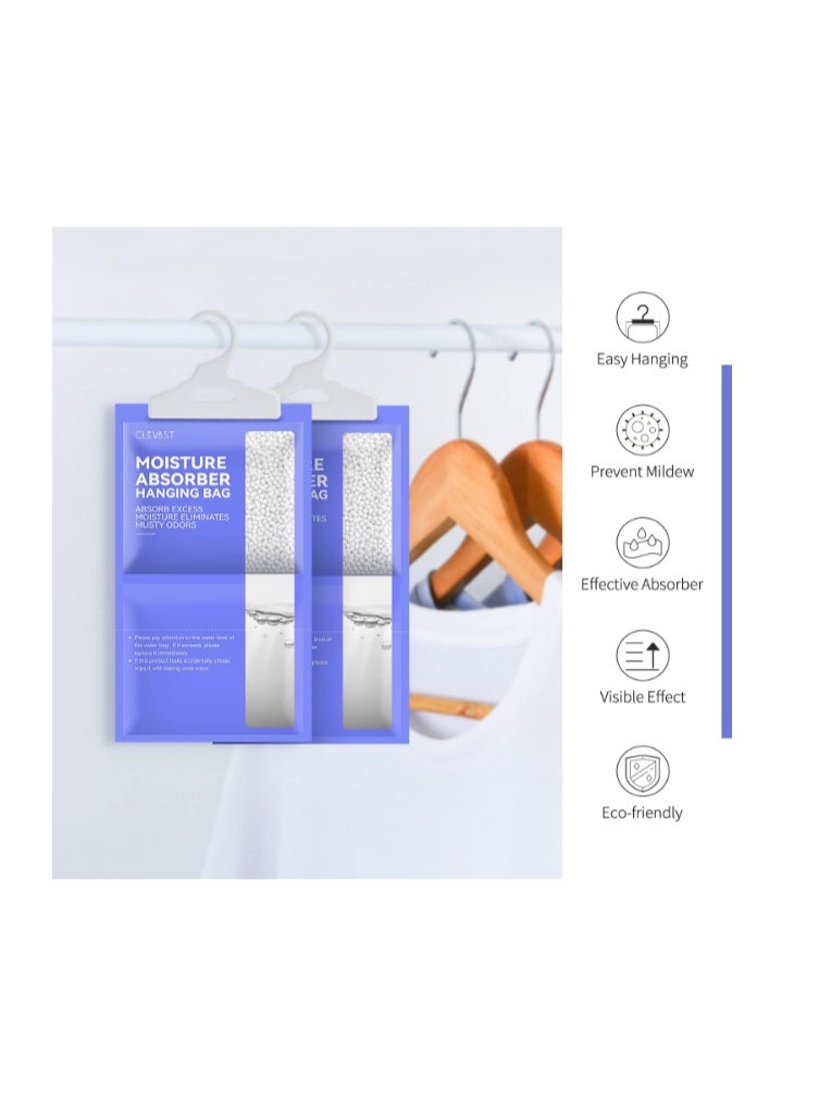 CLEVAST Moisture Absorbers Packets (230g/pack) - 10 Pack, Hanging Closet Dehumidifier Bags, Desiccant, Closet Dehumidifiers with Fragrance Free - Image 5