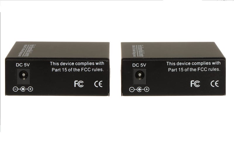 HANUTECH Fiber To Ethernet RJ45 Media Converter 10/100Mbps Base-Tx To 100Base-Fx SMSF 20KM - 1 Pair - Image 3