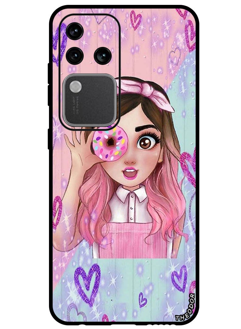 Theodor Protective Case Anti Scratch Shock Proof Bumper Cover For Vivo S18 Pro Donut Love - Image 1