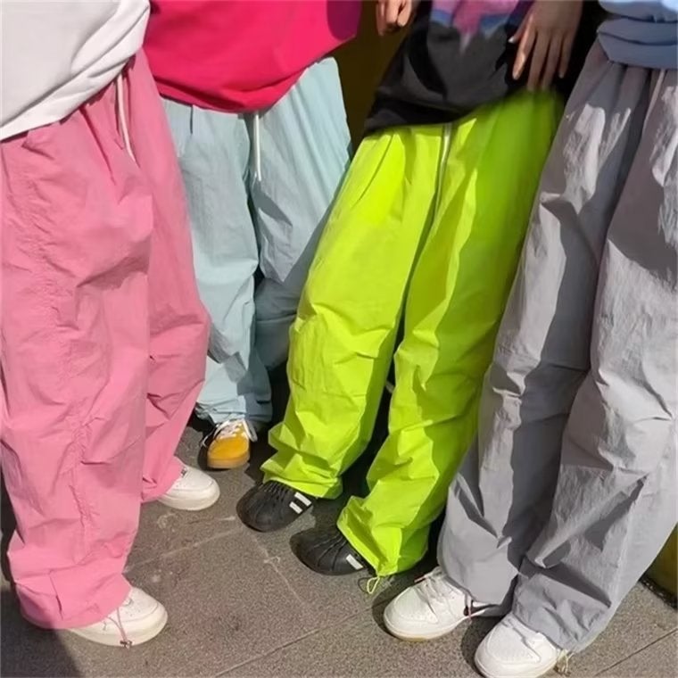 Generic Colorful Dopamine Casual Waterproof Quick-dry Nylon Pants Grey - Image 2