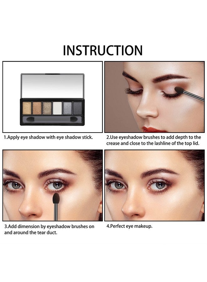 Ponpon 100Pcs Eyeshadow Applicators Dual Sides Eye Sponge Applicators Disposable Eyeshadow Brush for Girls Lady Women Makeup - Image 4