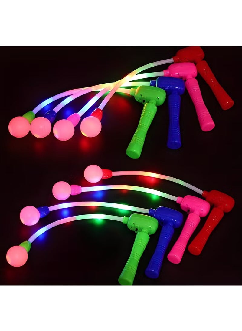 4 Pcs LED Magic Wand Flashing Stick Glow Light Stick Color Changing Flash Torch, LED Magic Music Wand Swing Flashing Light Up Glow Stick for Party Colorful Kids Toys 4 pcs - Image 1