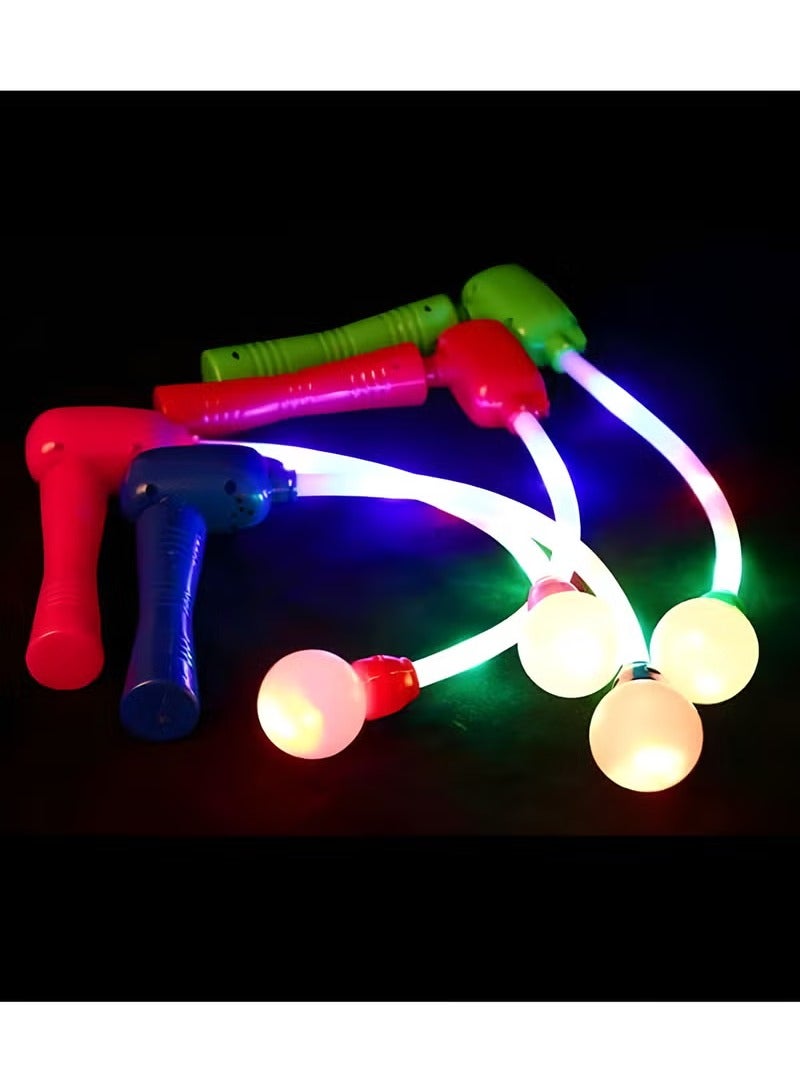 4 Pcs LED Magic Wand Flashing Stick Glow Light Stick Color Changing Flash Torch, LED Magic Music Wand Swing Flashing Light Up Glow Stick for Party Colorful Kids Toys 4 pcs - Image 2