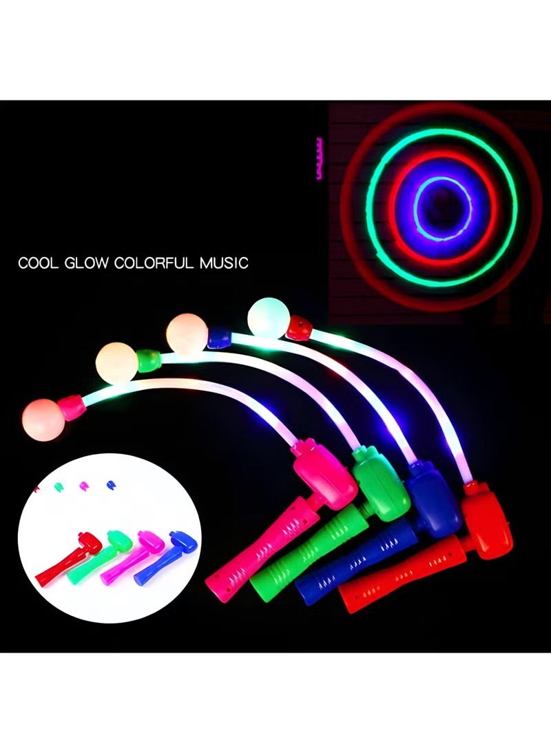 4 Pcs LED Magic Wand Flashing Stick Glow Light Stick Color Changing Flash Torch, LED Magic Music Wand Swing Flashing Light Up Glow Stick for Party Colorful Kids Toys 4 pcs - Image 5