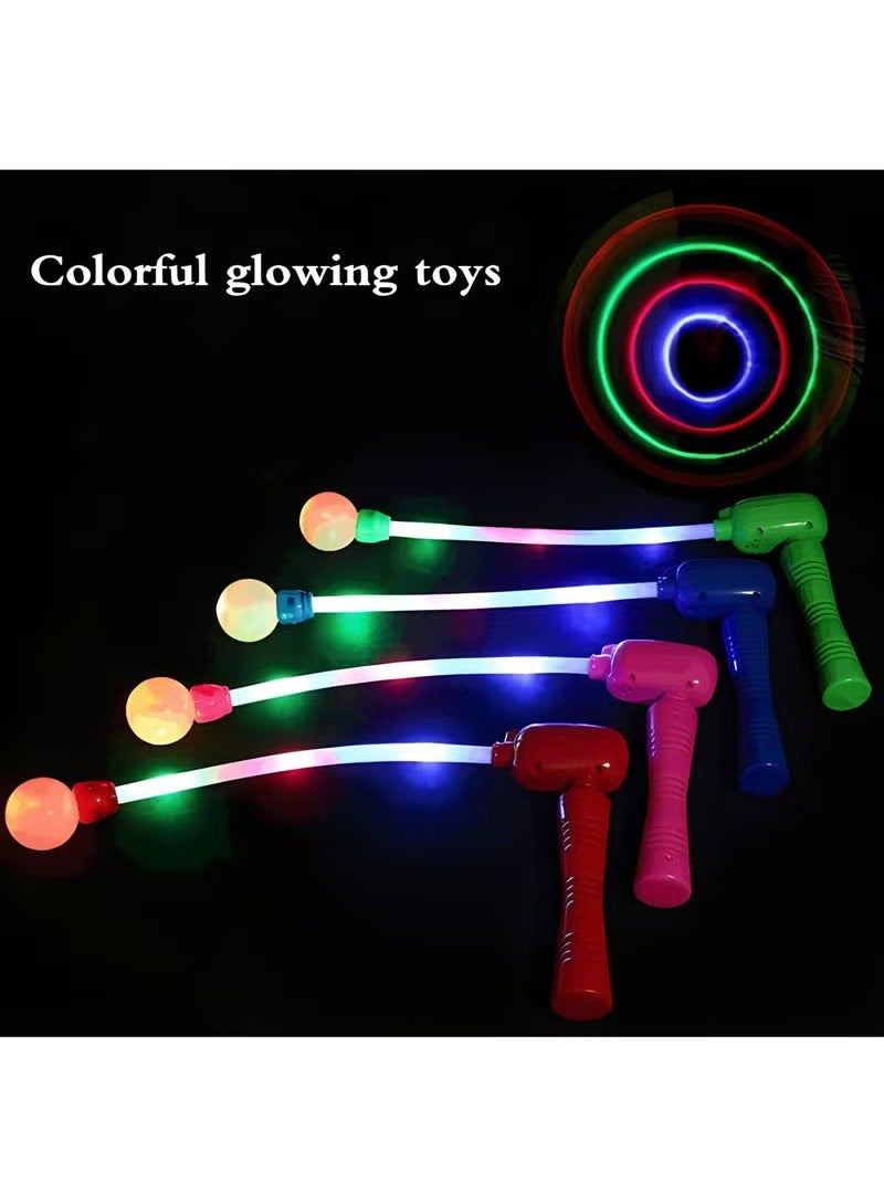 4 Pcs LED Magic Wand Flashing Stick Glow Light Stick Color Changing Flash Torch, LED Magic Music Wand Swing Flashing Light Up Glow Stick for Party Colorful Kids Toys 4 pcs - Image 4