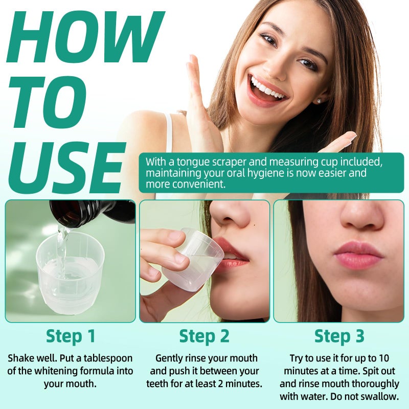 sefudun Whitening Coconut Pulling Oil (4.2 Fl.Oz),with Tongue Scraper+Measuring Cup, Coconut Mint Pulling Oil for Teeth, Pulling Oil for Teeth Whitening and Healthier Gum&Teeth-Travel Size, Clear - Image 4