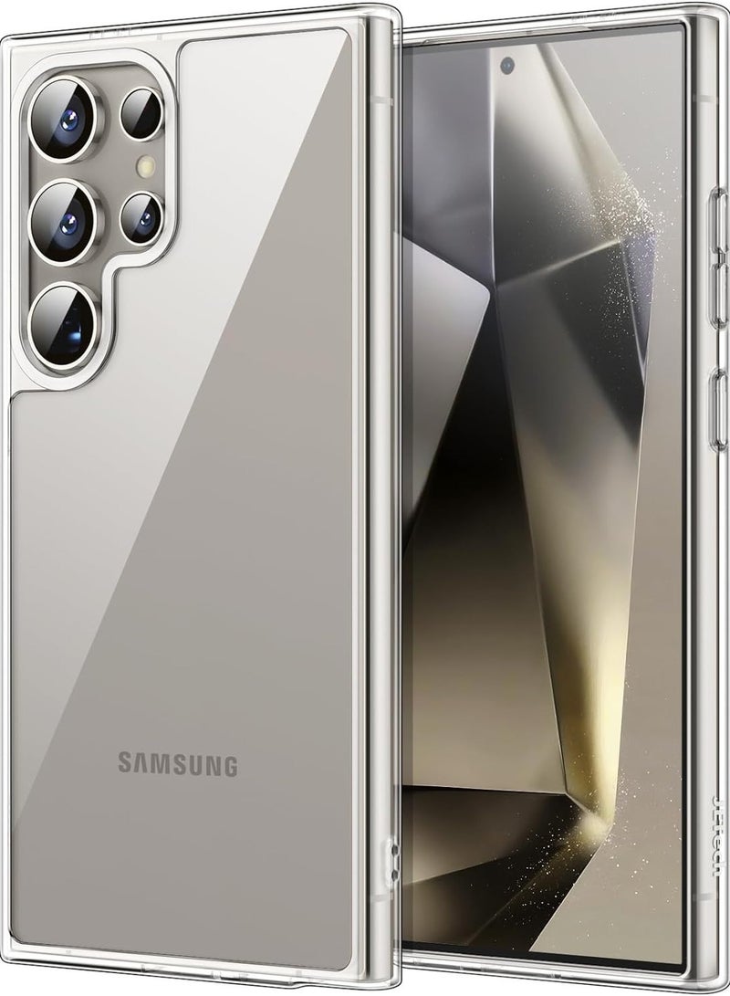 ELTRAZONE Case for Samsung Galaxy S24 Ultra 5G, Non-Yellowing Shockproof Bumper Protective Phone Cover, Anti-Scratch Hard PC Back (Clear) - Image 1