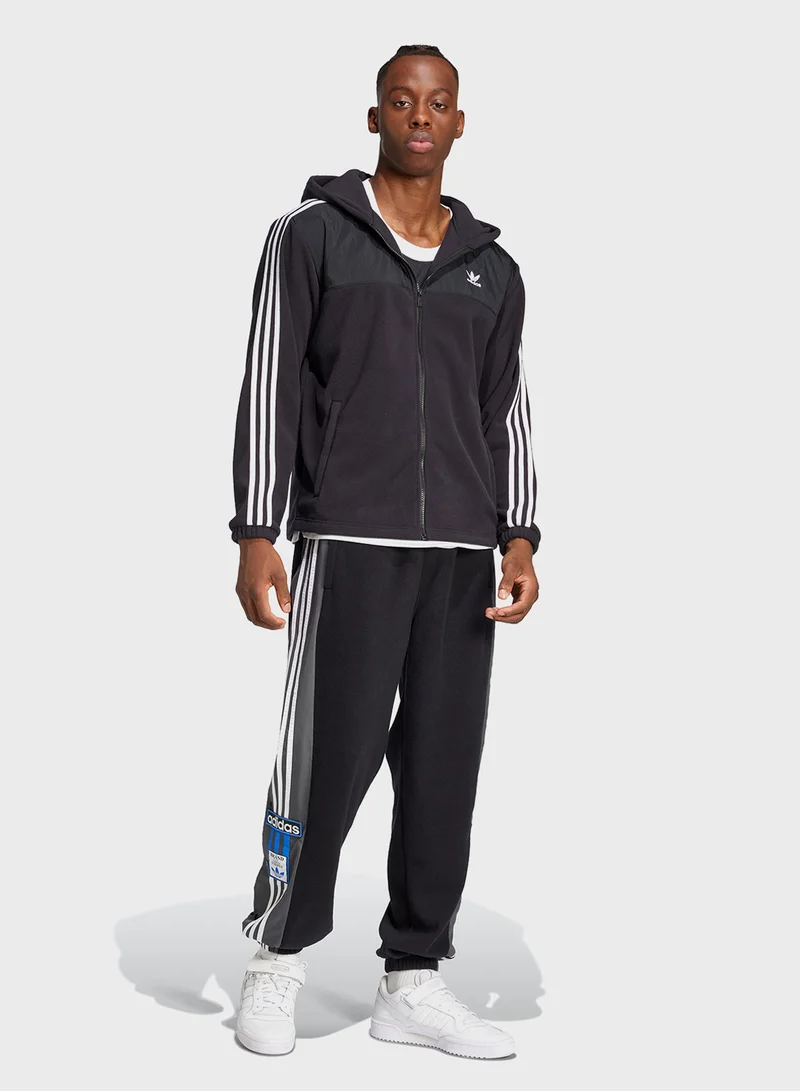 adidas Originals Adicolor 3 Stripe Teddy Fleece Hoodie