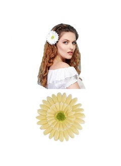 Lawie 18 Pack Fake Artificial Silk Gerbera Daisy Flower Sunflower Daisies Hair Clips Barrettes Clamp Clasps Bow With Alligator Brooch Pin Tropical Hair Pieces Accessories African Beach Holiday Wedding Party  - Image 3