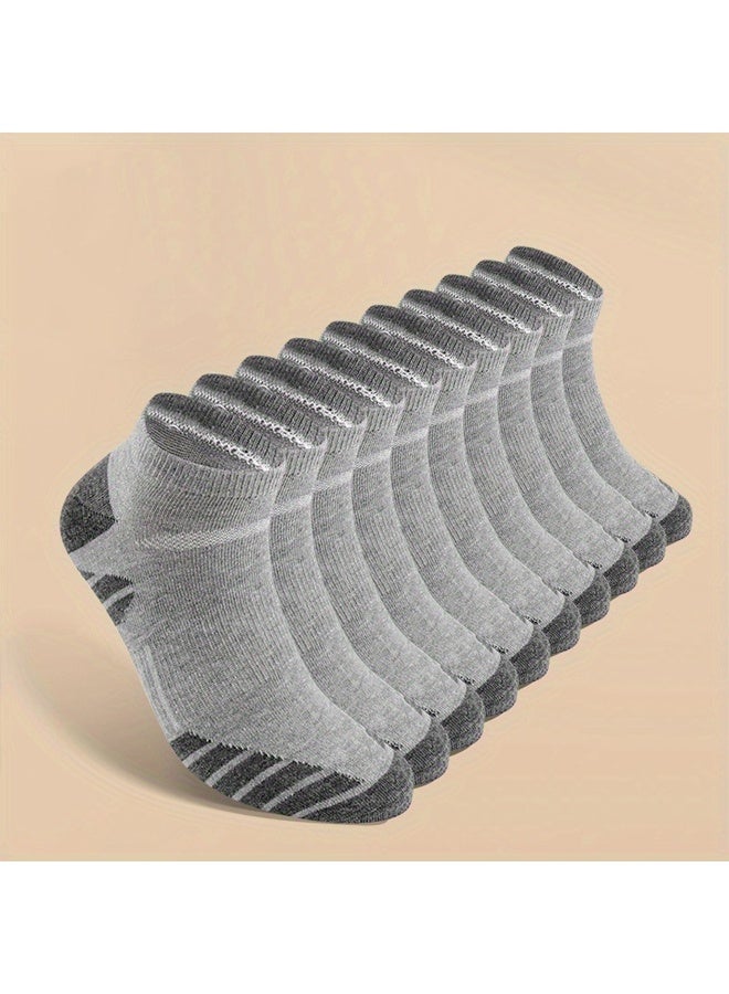 Zeemey Men's socks 12 pairs set in black, white,navy blue and gray color combinations, suitable for comfortable and breathable daily wear. - Image 4