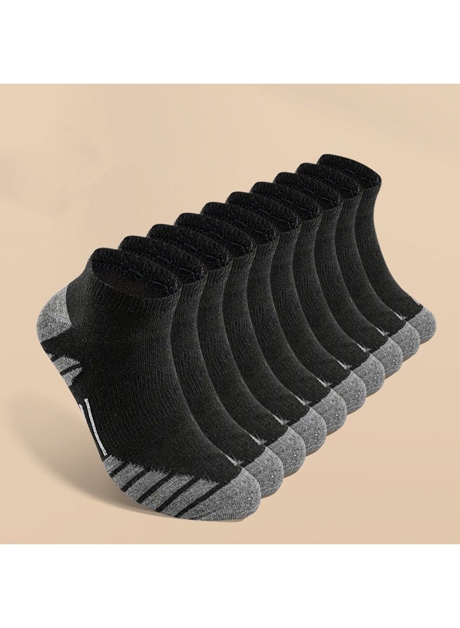 Zeemey Men's socks 12 pairs set in black, white,navy blue and gray color combinations, suitable for comfortable and breathable daily wear. - Image 3