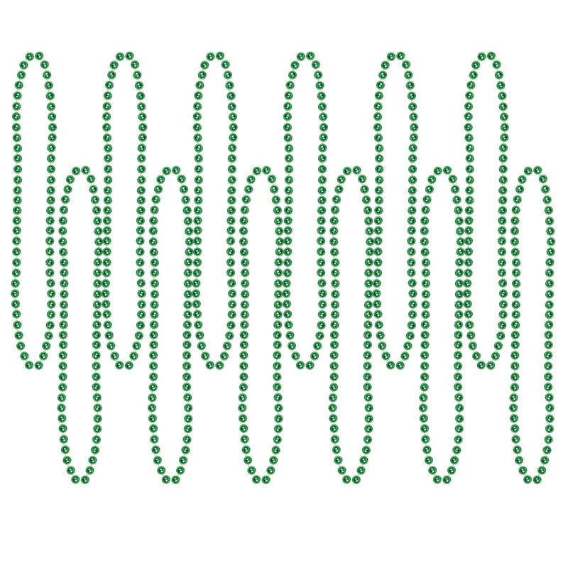 Green Party Beads Small Round