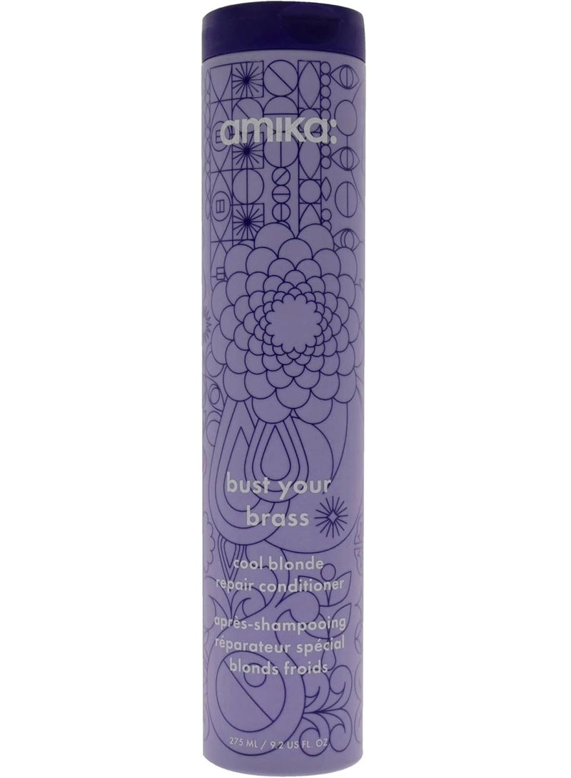 amika amika Bust Your Brass Cool Blonde Conditioner, 9.2 Fl oz - Image 1