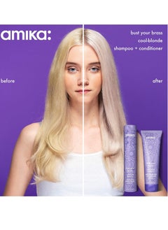amika amika Bust Your Brass Cool Blonde Conditioner, 9.2 Fl oz  - Image 2