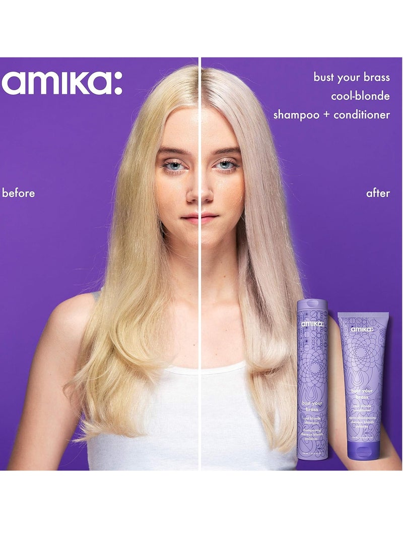 amika amika Bust Your Brass Cool Blonde Conditioner, 9.2 Fl oz - Image 2