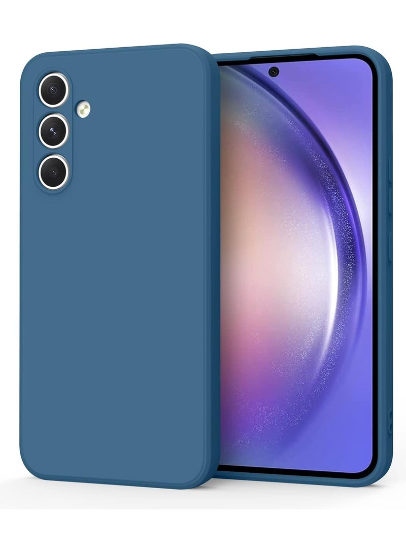 إلترازون Navy Blue Soft Silicone Case for Samsung Galaxy A54 5G – 6.4-Inch, Military Grade Drop Protection, Anti-Scratch Microfiber Lining - Image 1