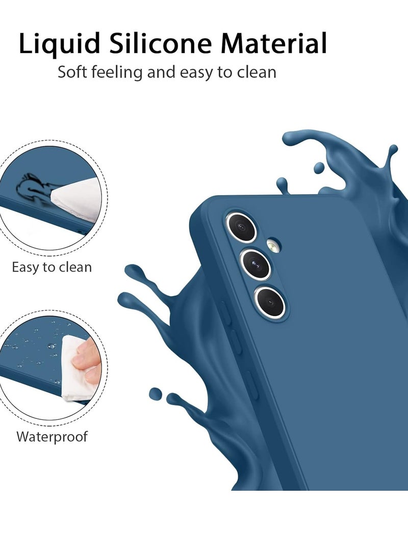 إلترازون Navy Blue Soft Silicone Case for Samsung Galaxy A54 5G – 6.4-Inch, Military Grade Drop Protection, Anti-Scratch Microfiber Lining - Image 4
