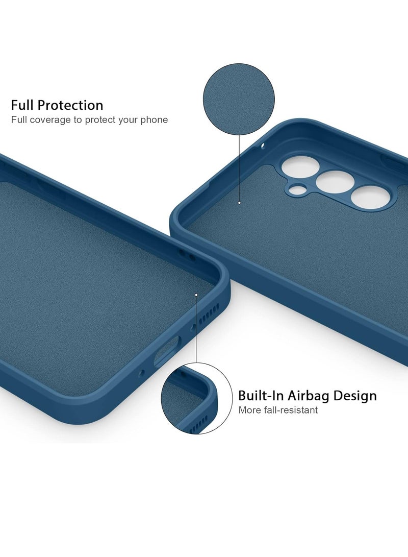 إلترازون Navy Blue Soft Silicone Case for Samsung Galaxy A54 5G – 6.4-Inch, Military Grade Drop Protection, Anti-Scratch Microfiber Lining - Image 3