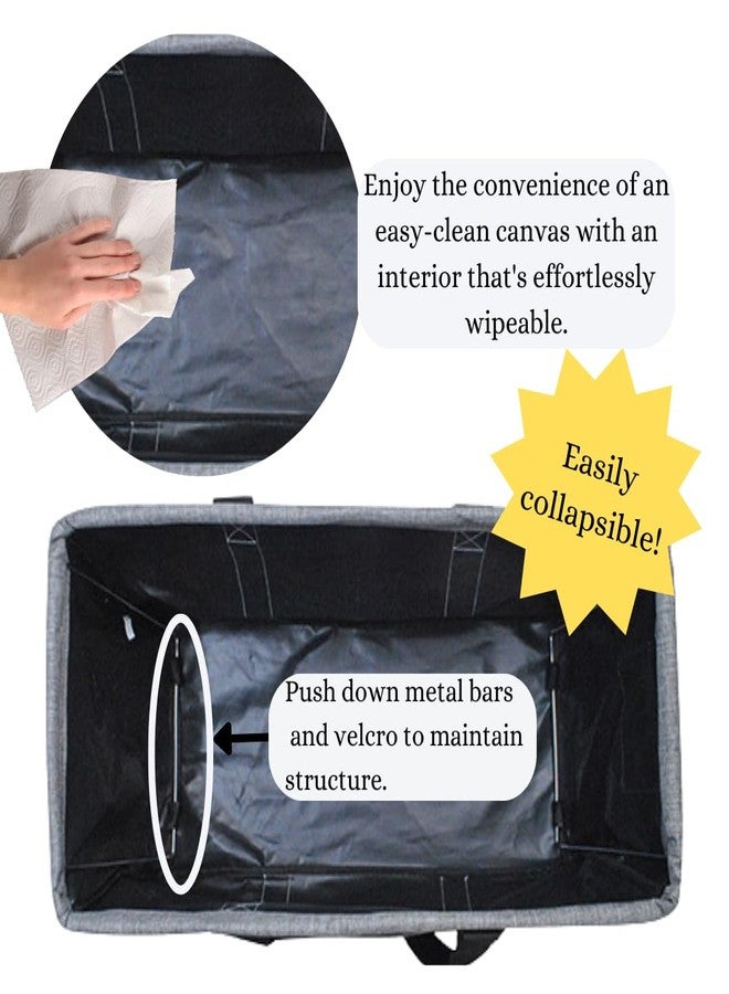 NGIL Extra Large Utility Tote Reusable Grocery Bag Oversized Collapsible for Groceries, Storage, Picnic, Beach (Gray) - Image 3