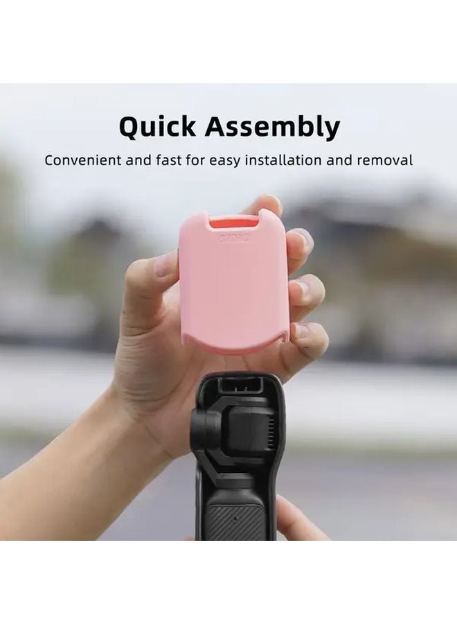 Pink Silicone Lens Cover For DJI Osmo Pocket 3 Handheld Gimbal Scratch Resistant Protector - Image 5