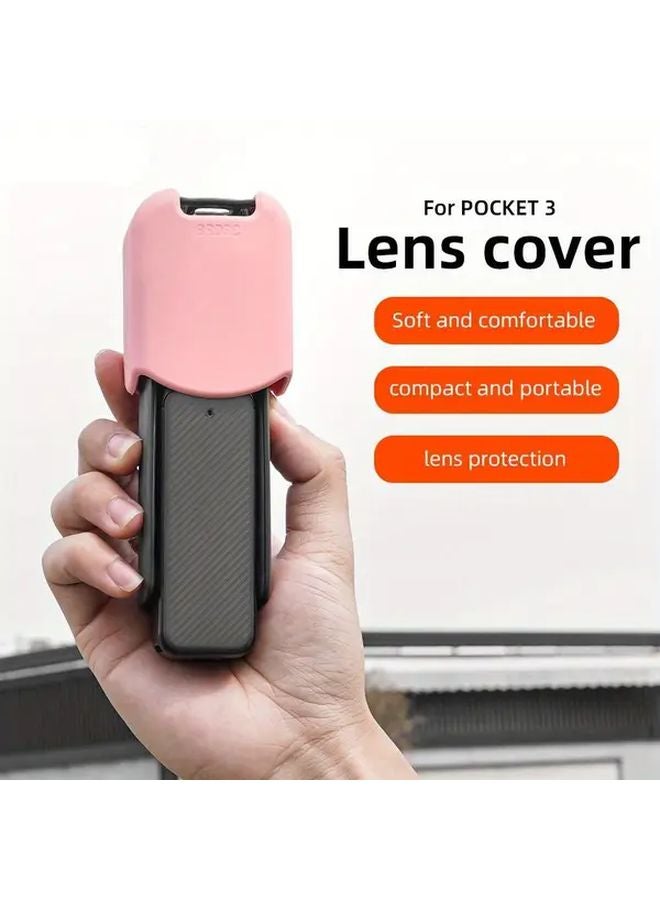 Pink Silicone Lens Cover For DJI Osmo Pocket 3 Handheld Gimbal Scratch Resistant Protector - Image 2