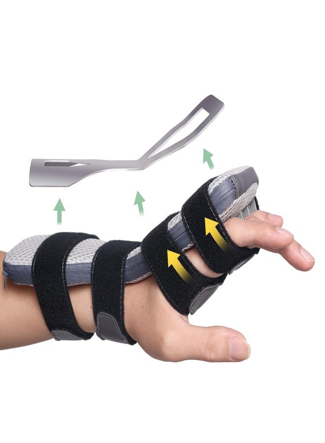 DrFinger جبيرة شلل العصب الكعبري لعلاج تدلي الرسغ، دعامة تثبيت ثابتة قابلة للتعديل للأصابع، لعلاج شلل العكاز، وضعف الأصابع، وجراحة استبدال مفصل الرسغ المشطي السلامي، والتعافي من السكتة الدماغية - تناسب اليد اليمنى واليسرى - Image 1