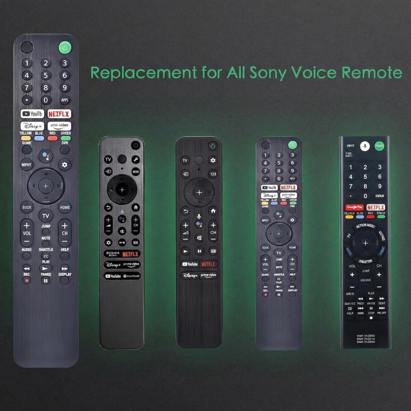 VIVCASE Voice Remote Replacement for Sony Smart TV Control:Comptible for 2019-2025 Sony Bravia OLED LED 4K 8K UHD,for Android Google TV with Shortcuts YouTube and Dinsey+ etc. - Image 2