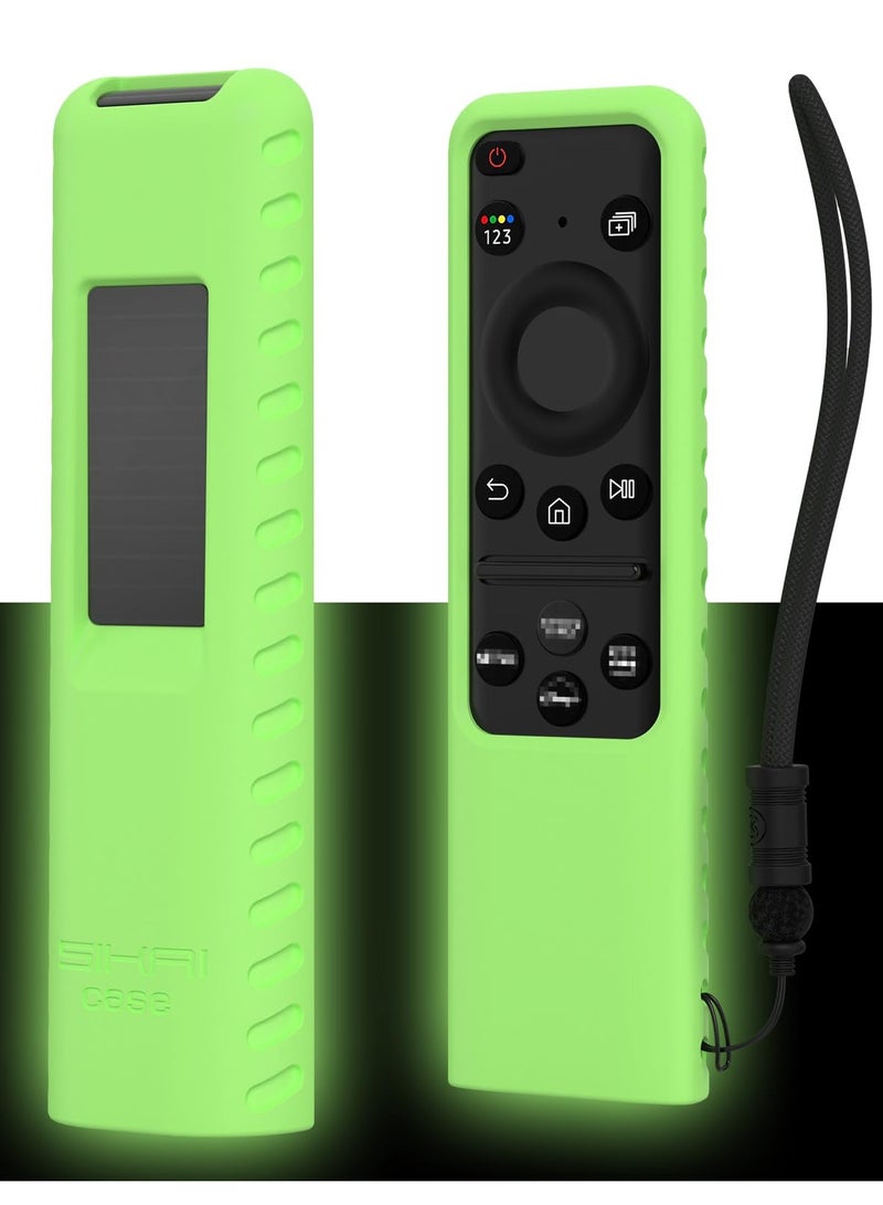 Excefore Silicone Samsung Remote Cover, Compatible with Samsung 2023 TM2360E,BN59-01432A,TM2361E,BN59-01439A Samsung Smart TV Remote Case Shockproof Washable Dustproof Anit-Lost with Lanyard, Fluorescent Green - Image 1