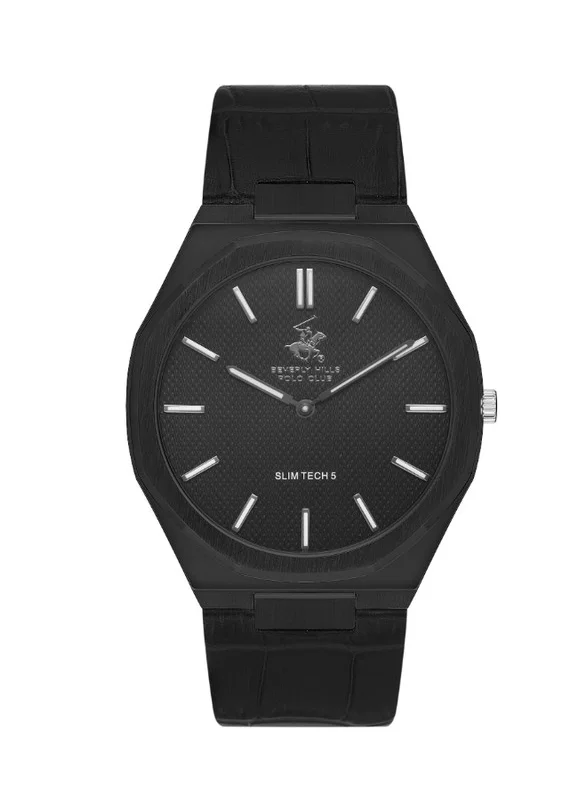BEVERLY HILLS POLO CLUB Beverly Hills Polo Club BP3607X.651 Men Analog Display Watch & Leather Strap Black