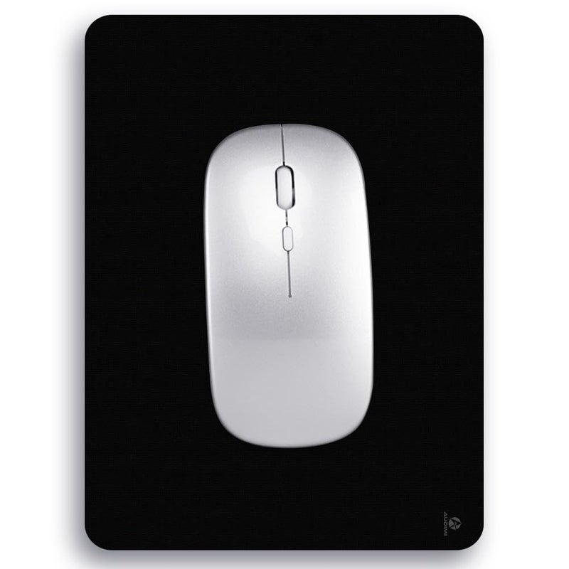 Audimi Small Mouse Pad 6 x 8 Inch, Mini Mouse Pad Thick for Laptop Wireless Mouse Home Office Travel, Portable & Washable (Black) - Image 1