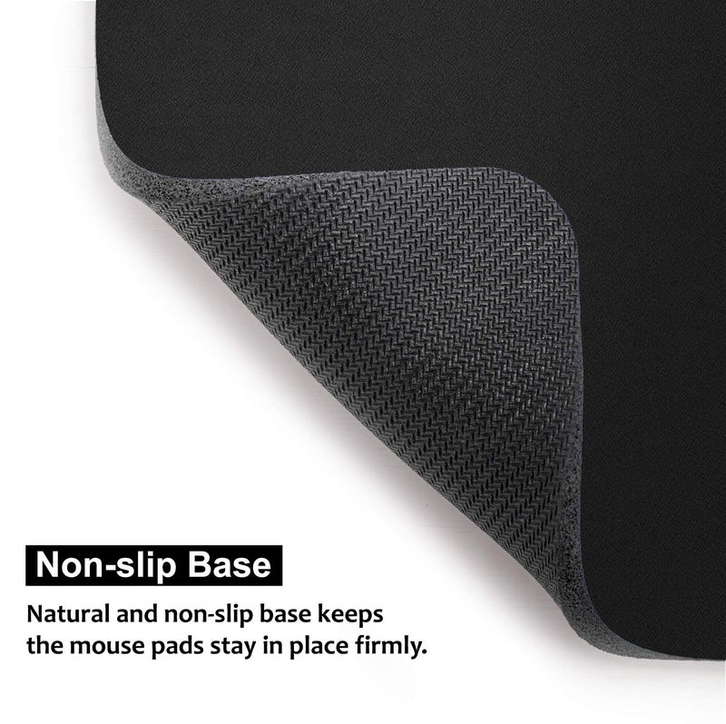 Audimi Small Mouse Pad 6 x 8 Inch, Mini Mouse Pad Thick for Laptop Wireless Mouse Home Office Travel, Portable & Washable (Black) - Image 5