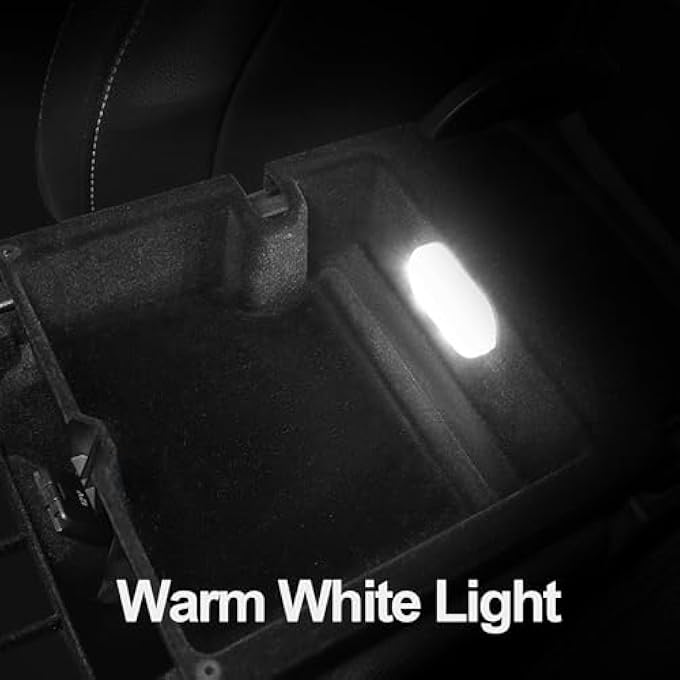 الكبريت أضواء ليد للسيارة داخلية محمولة صغيرة تعمل باللمس مزودة بـ 6 حبات مصباح ليد ساطعة قابلة لإعادة الشحن عبر USB، ضوء طوارئ للسيارة، ضوء أبيض دافئ - Image 5