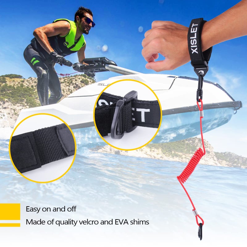 Xislet حبل مفاتيح زلاجة ياماها Xislet لسيارة Waverunner VX Cruiser FX لسلامة المحرك توقف الحبل مفاتيح ياماها استبدال EW2-68348-00-00 ملحقات زلاجة 6K8-82556-00-00 - Image 3