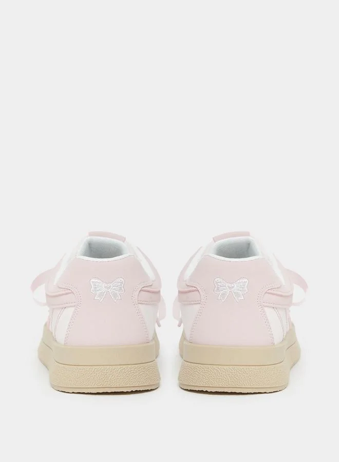 Styli Styli Bow Detail Lace Up Sneakers