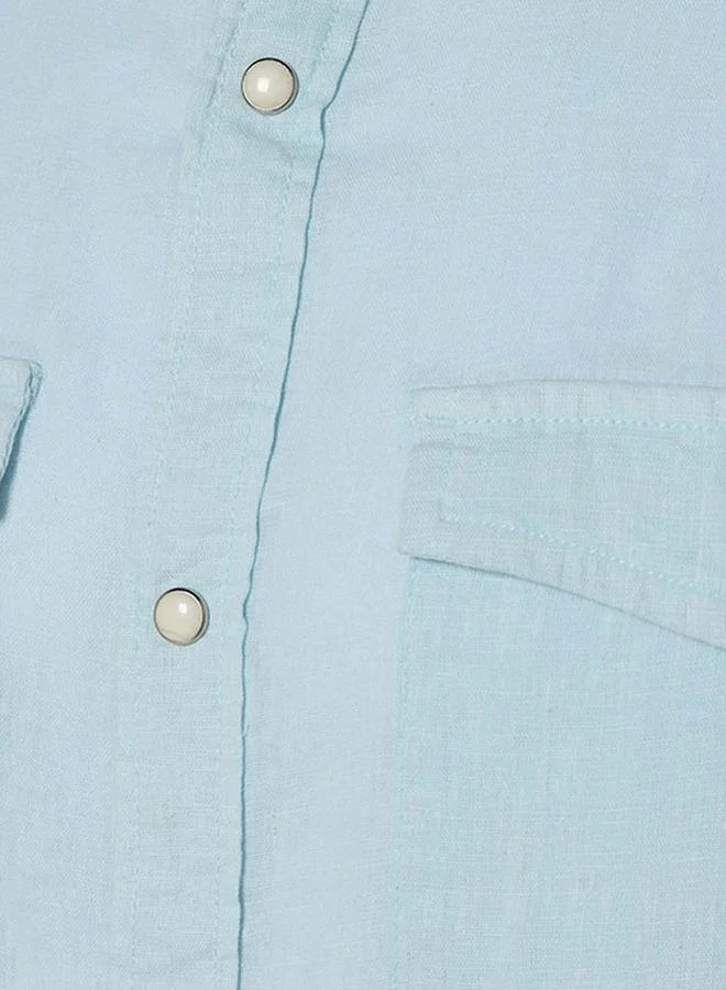 Lee Cooper Lee Cooper Men Regular Fit Collared Long Sleeves Linen Shirt