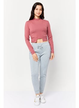 Reebok Women Sportswear Fit Long Sleeves Training Top, Rust Pink  - Image 3