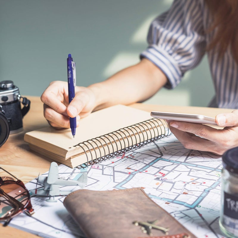 Pilot FriXion Clicker Erasable Gel Pens, Fine Point (0.7mm), Blue Ink, 6-Pack - Refillable, Smooth Writing Pens for School, Journaling, and Office Use - Image 3