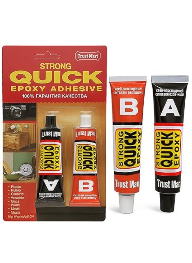 Strong Quick Epoxy Adhesive, Two Component A+B, High Temperature Resistant Metal Repair Glue, Fast Curing Steel Bond - Image 1
