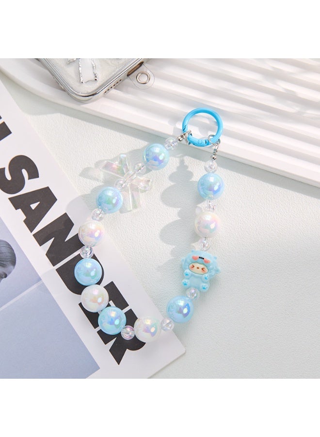 NIBEMINENT Phone Charm/ Chain Strap for Women Girls, Cute Cartoon Cell Phone Case Lanyard Wrist Strap