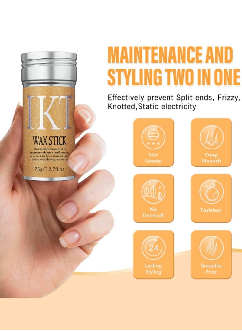 IKT Strong and Long-Lasting Hold Hair Wax Stick - Non-Greasy Styling Solution for Flyaways and Frizz, Suitable for Unisex Use  - Image 2
