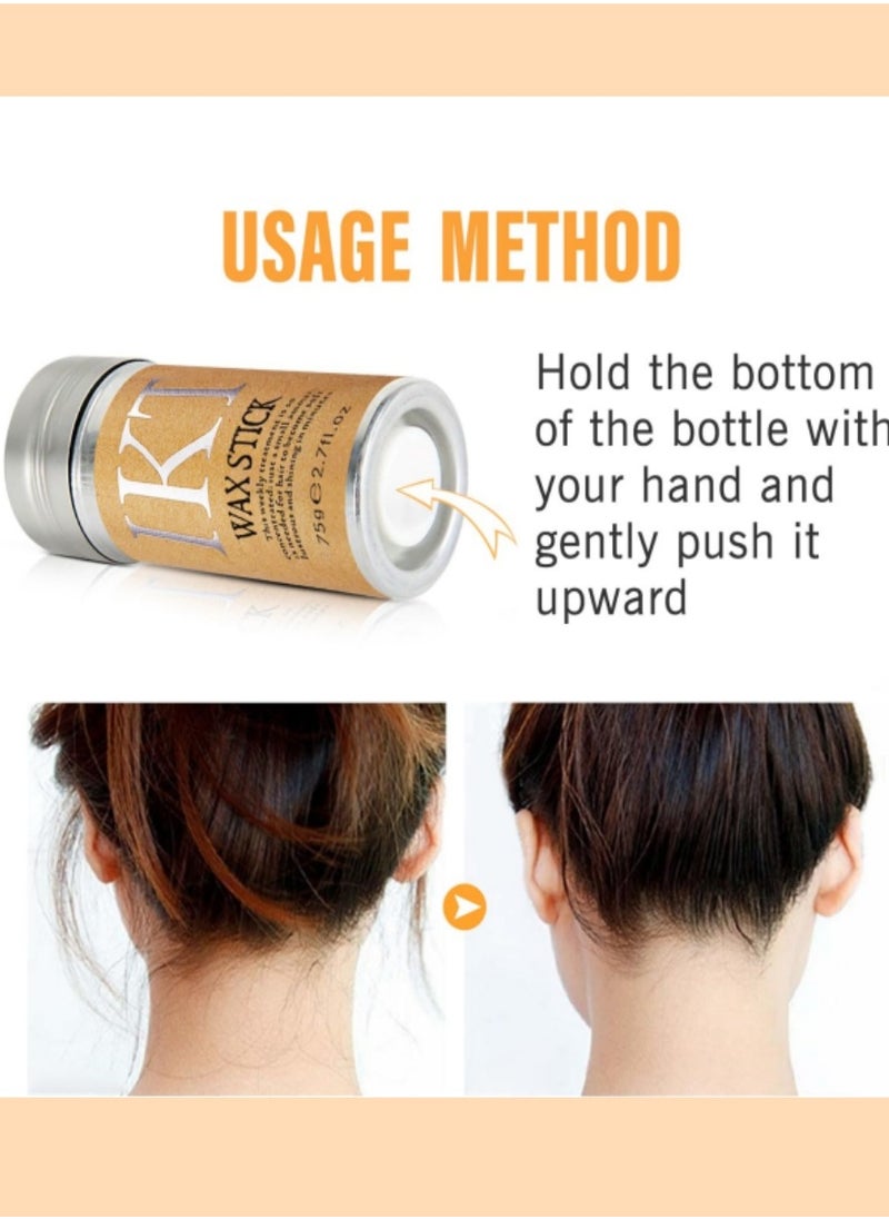 IKT Strong and Long-Lasting Hold Hair Wax Stick - Non-Greasy Styling Solution for Flyaways and Frizz, Suitable for Unisex Use  - Image 3