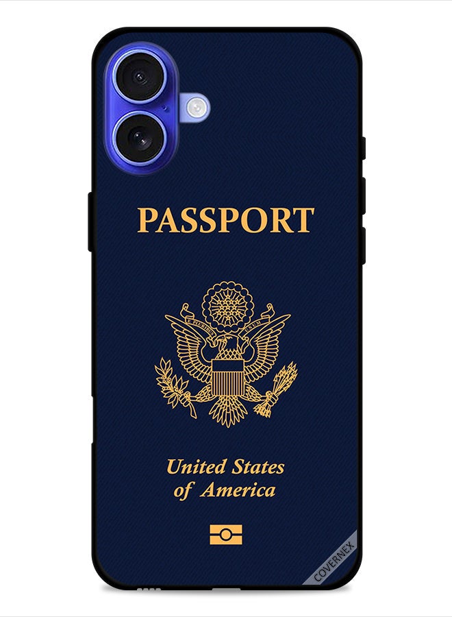 Covernex Apple iPhone 16 Plus Protective Case Cover Usa Passport Pattern - Image 1