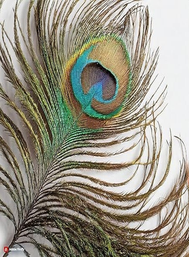 Awadh Bamboo Flute | Bansuri | Natural Medium Scale | for Professional/Beginner Basuri | Traditional flute with Peacock feather | 16 inch Bamboo Bansuri with peacock feather flute - Image 3