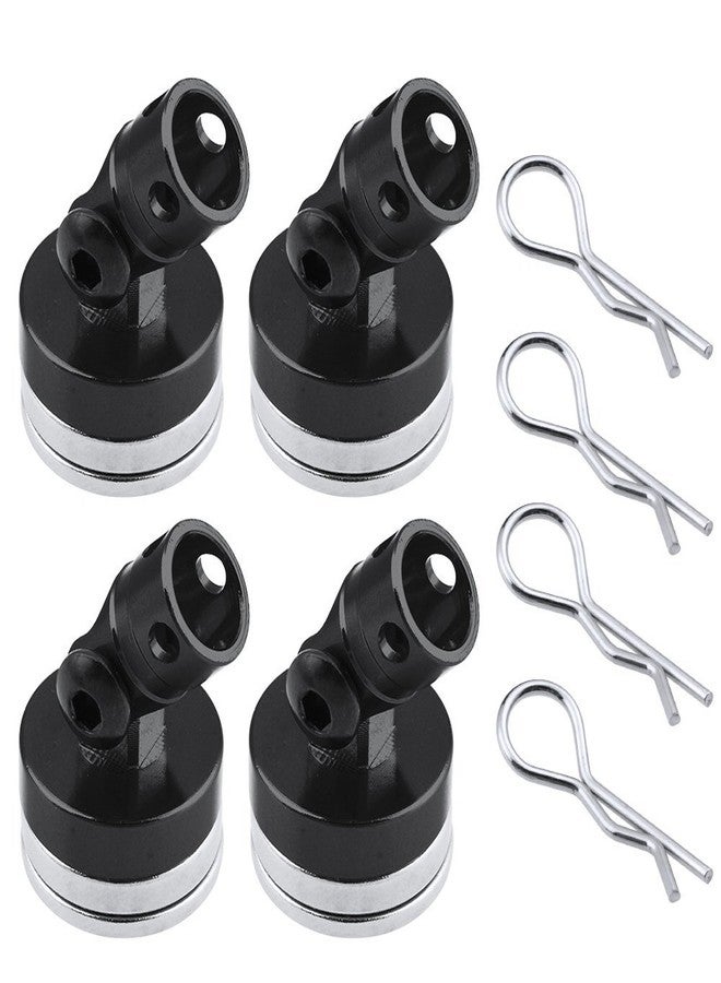 Hobbypark Aluminum Alloy Magnetic Stealth Invisible Body Post Mount for RC Hobby Model Car (Set of 4) (Black) - Image 1
