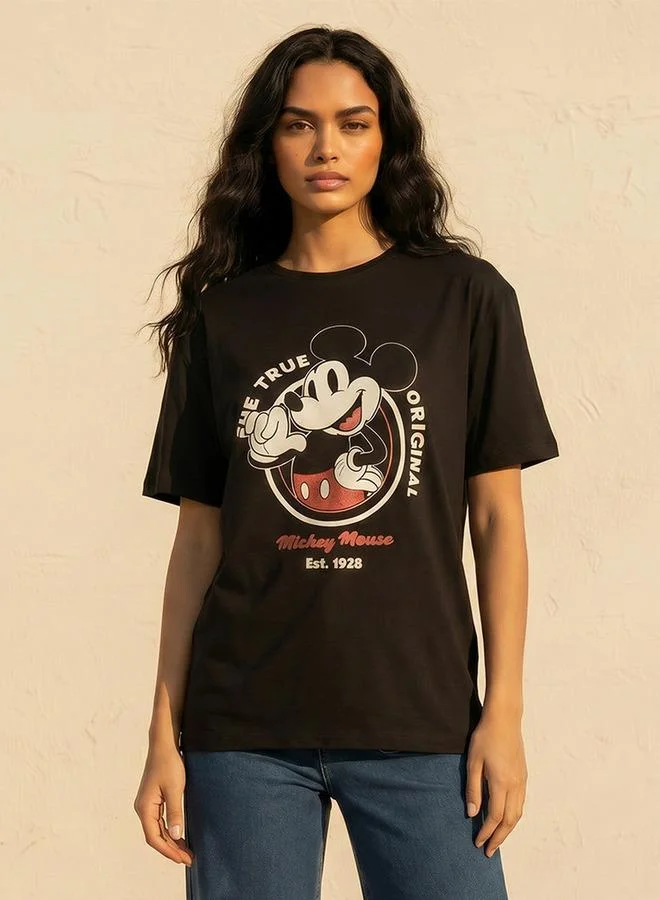 SP Characters Mickey Mouse Boxy Fit Cotton T-shirt