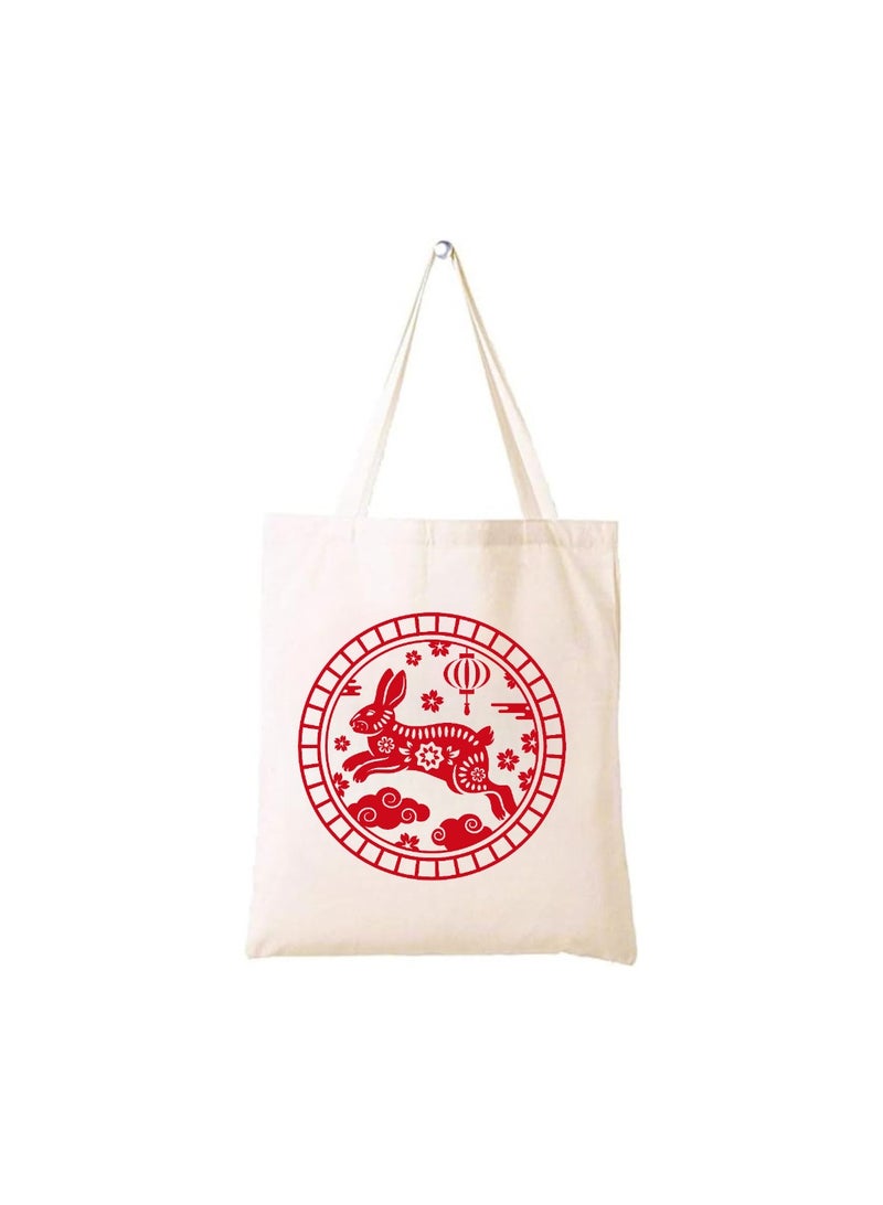 PRINTSHOP4ME Chinese Zodiac Symbols Cotton Bag-Eco-Friendly Canvas Cotton Tote Bag With Printed For Women-Reusable  Bag,Party Gift Idea,Cotton Gift Bag-Perfect For School,Office - Image 1